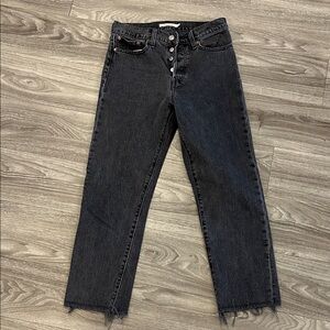 Levi's Dark Gray Cropped Jeans